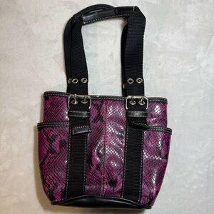 Nine West Mini Pink/Purple Snakeskin‎ Y2K Shoulder Bag
